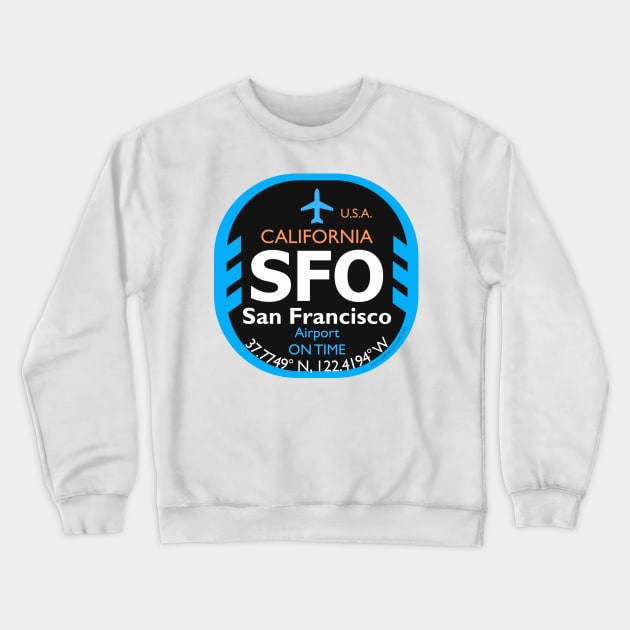 SFO aviation code Crewneck Sweatshirt by Woohoo